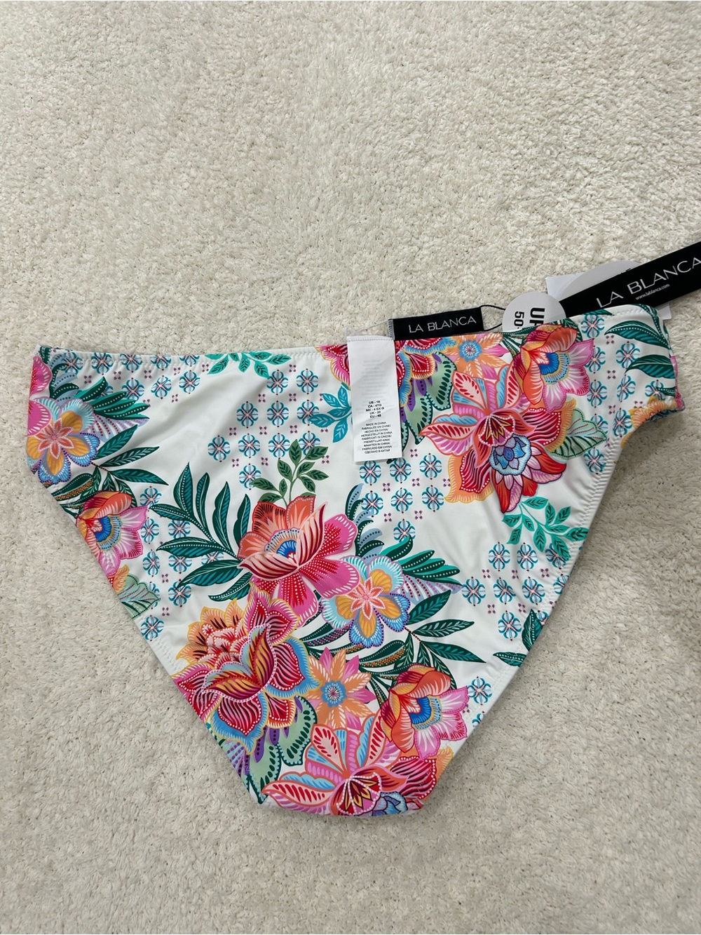 La Blanca Rivera Resort Floral Halter Tankini Swimsuit Set NWT Sz 16 Coastal - Picture 9 of 11